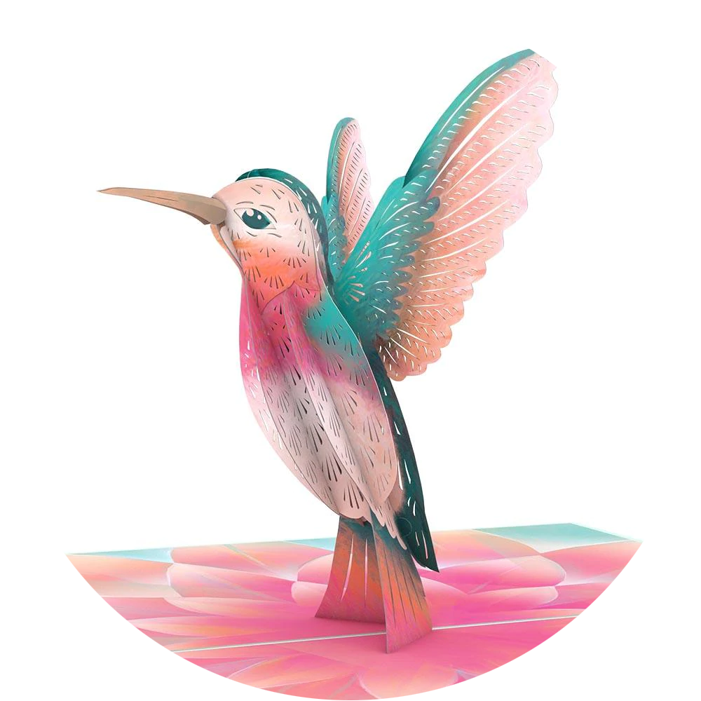 Lovely Hummingbird Popup Card
