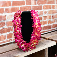 Load image into Gallery viewer, Tinted Yellow Dendrobium Sonia Orchids Double Leis