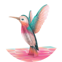 Load image into Gallery viewer, Lovely Hummingbird Popup Card
